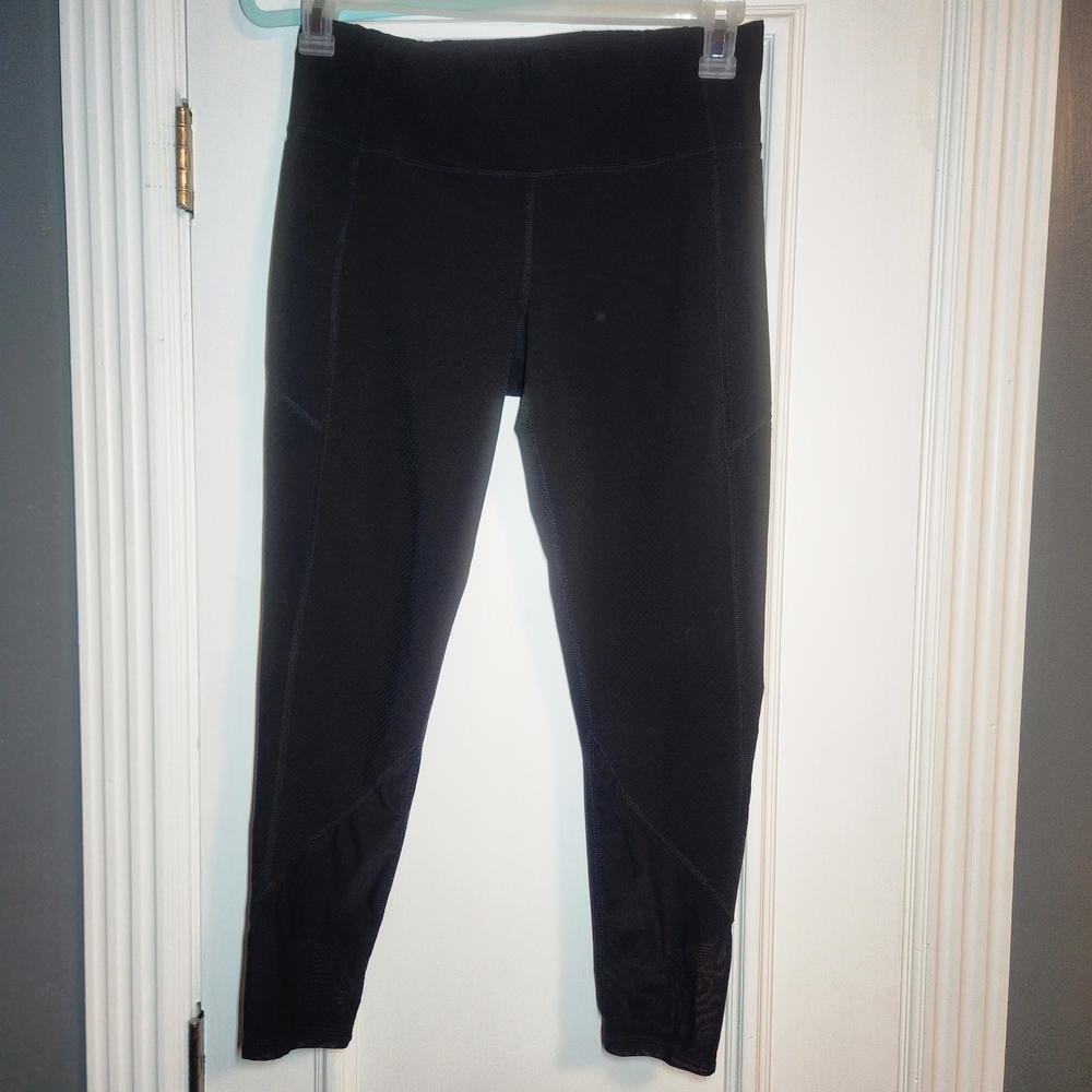 Athleta Black MESH Ankle Cropped Pants